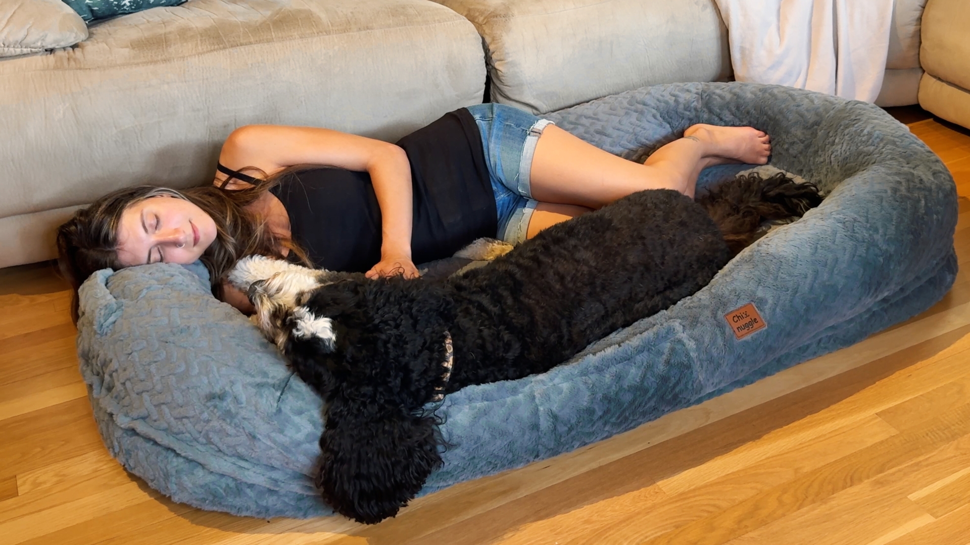 Amazon.com : ChiXnuggle Human Dog Bed for Adults, Giant Faux Fur